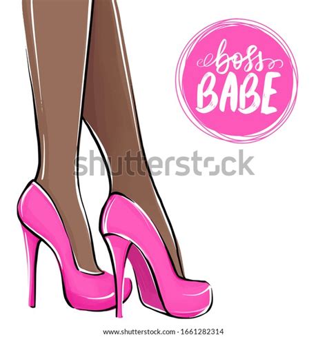 Boss Babe Vector Girl High Heels Stock Vector Royalty Free 1661282314 Shutterstock