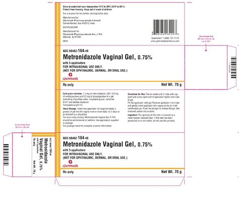 Metronidazole GLENMARK PHARMACEUTICALS INC USA FDA Package Insert