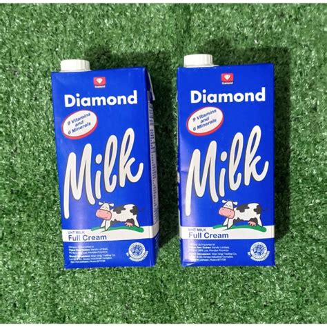 Jual DIAMOND MILK UHT FULL CREAM 1 LITER SUSU Shopee Indonesia