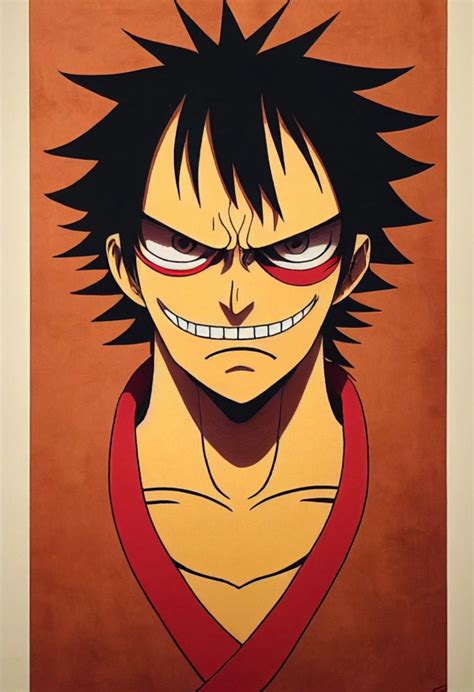 One Piece Anime Portgas D Ace Portrait Midjourney