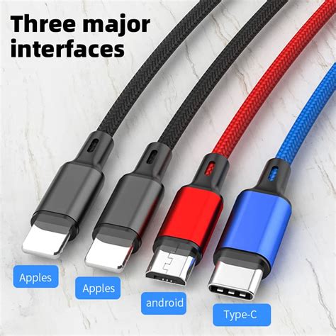 Cable De Carga USB Para Tel Fonos M Viles Conector Micro USB Tipo C 4