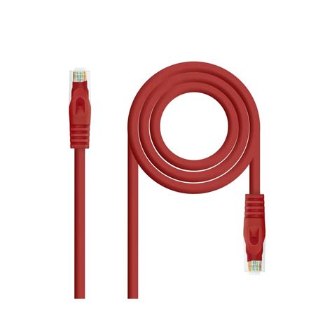 Nanocable Cable De Red Latiguillo RJ45 LSZH Cat 6A UTP AWG24 Rojo 1 0m