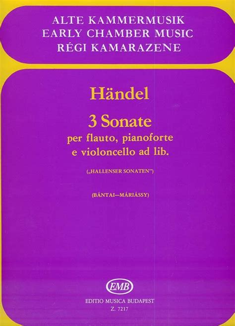 Sonate Von Georg Friedrich H Ndel Noten F R Fl Te