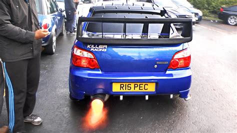 Subaru Impreza WRX Cosworth Anti Lag FLAMES YouTube