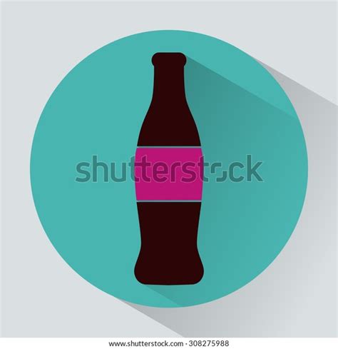 Glass Bottle Soda Round Icon Soft Stock Vector Royalty Free 308275988