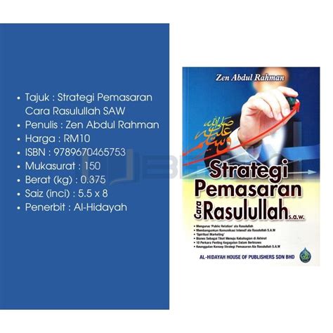 BBO Buku Al Hidayah Strategi Pemasaran Cara Rasulullah SAW Shopee