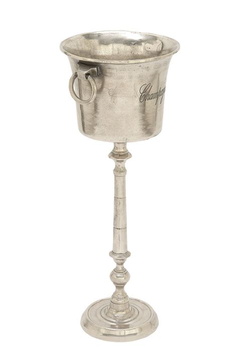 Astoria Grand Aluminum Metal Tall Floor Champagne Ice Bucket With