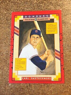 1990 Donruss Baseball 588 Hall Of Fame Diamond King Carl Yastrzemski