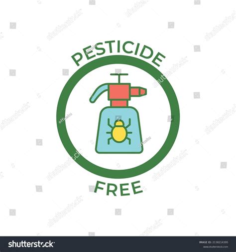 Pesticide Free Label Free Icon Color Stock Vector Royalty Free