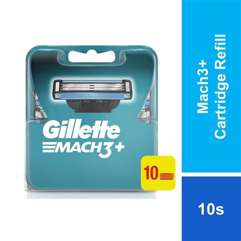 Gillette Mach 3 Replacement Cartridge Refill 10 Pcs Shaver Razor Blades