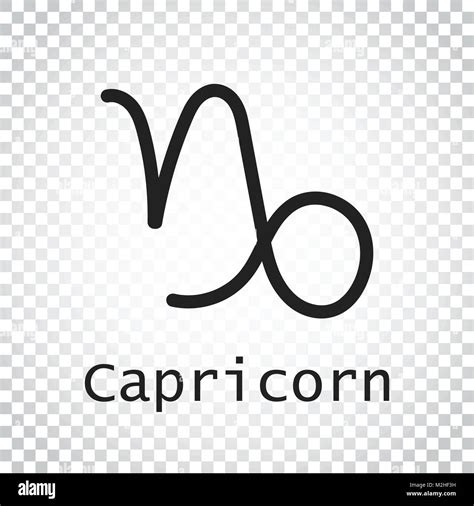 Capricorn Zodiac Sign Flat Astrology Vector Illustration On Isolated