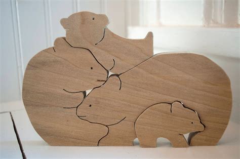 Rompecabezas De La Familia De Osos De Madera Etsy M Xico