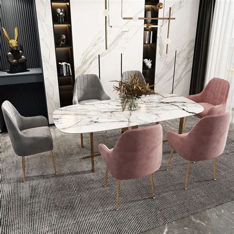 Modern Luxury Restaurant Gold Metal Upholstered Leather Home Furniture ...