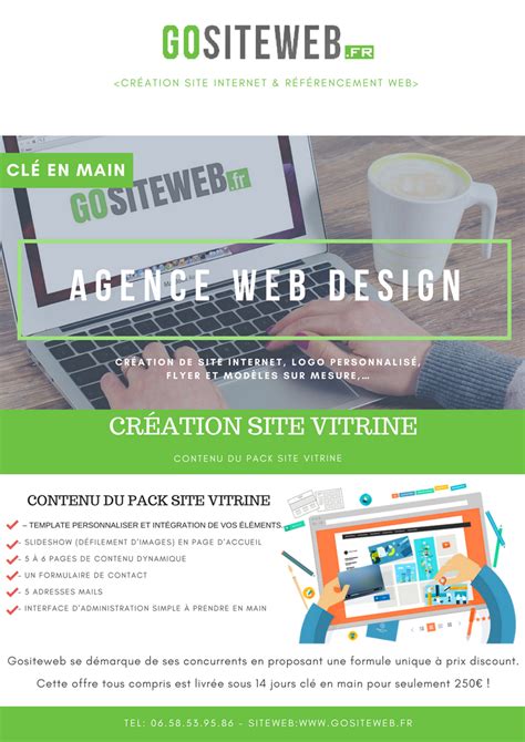 Création de site vitrine créer un site vitrine design reponsive et