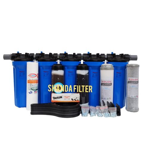 Jual Paket Filter Air 5 Tahap Untuk Air Sumur Bau Keruh Blue 10