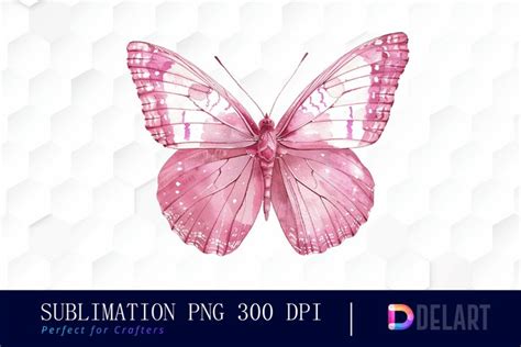 Glitter Pink Butterfly Graphics Clipart