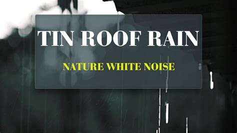 Rain Sounds on Tin Roof Sleep, Study, Relax, Meditate | White Noise : r/RaIn