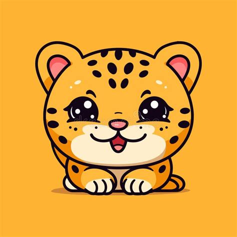 Jaguar Jaguar Hand Drawn Comic Illustration Cute Vector Doodle Style