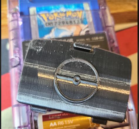 Gameboy Color Pokéball Battery Cover By Moxl Download Free Stl Model