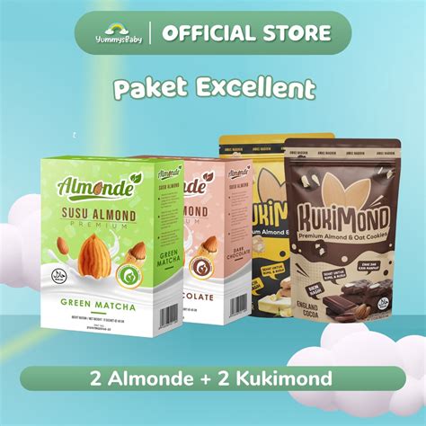 Jual Paket Excellent Almonde Kukimond Susu Cookies Almond