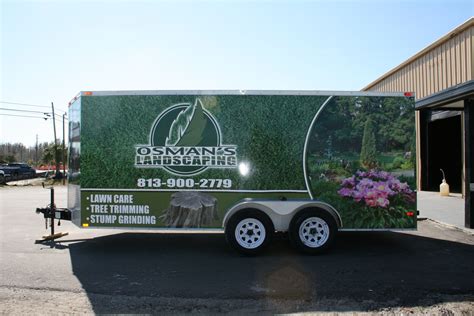 Osmans Landscaping Trailer Wrap Landscape Trailers Lawn Care Business Enclosed Trailers