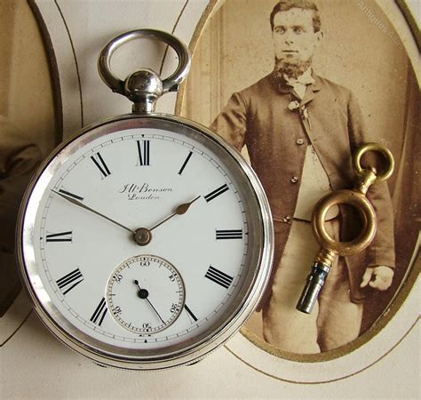 Antiques Atlas Antique Silver J W Benson Ludgate Pocket Watch