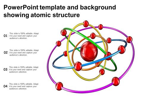 Powerpoint Template And Background Showing Atomic Structure