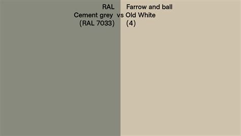 Ral Cement Grey Ral Vs Farrow And Ball Old White Side By