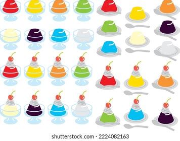 Illustration Set Various Jelly Stock Vector Royalty Free 2224082163