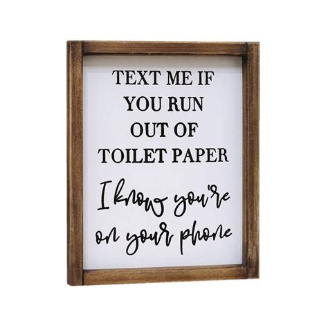 Rustic Lavender Bathroom Sign With Funny Quote Housewarming Gift