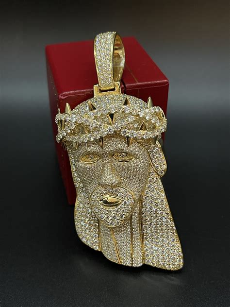 10KT Gold 16 00CT Dia Jesus Pendant VJ Diamond Sanford Orlando