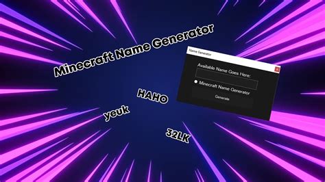 Minecraft Name Generator Showcase YouTube