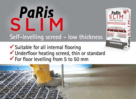 Low Thickness Self Levelling Screed Paris Slim Laterlite