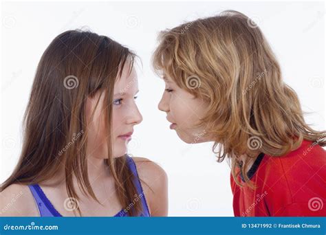 Boy And Girl Talking Stock Photography - Image: 13471992