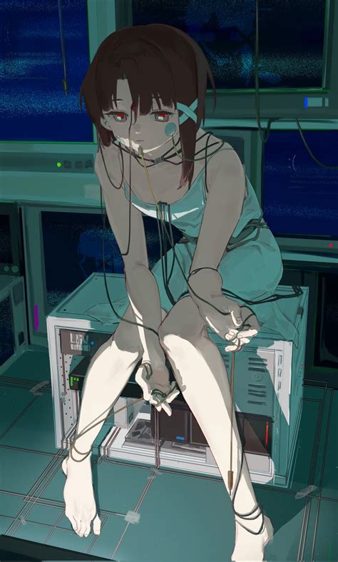 Iwakura Lain Serial Experiments Lain Drawn By Harumimi Danbooru