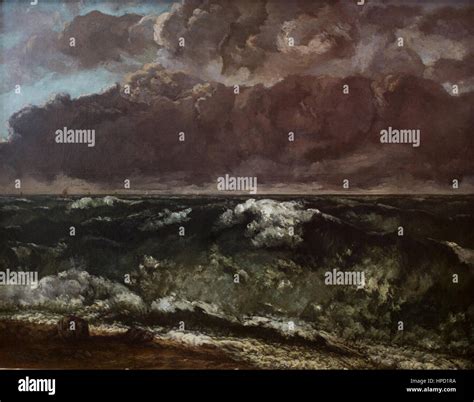 Painting The Wave By Gustave Courbet At The Old National Gallery In