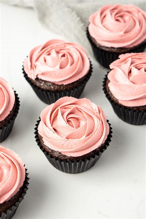 Chocolate Cupcake With Pink Icing