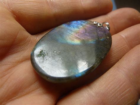 Pendentif Protection Labradorite Violet Tr S Rare Ref