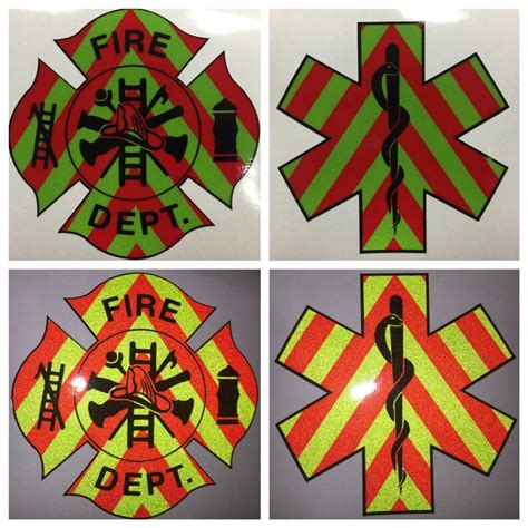 Firefighter Star Of Life Paramedic Emt Ems Decal Sticker Fire Etsy