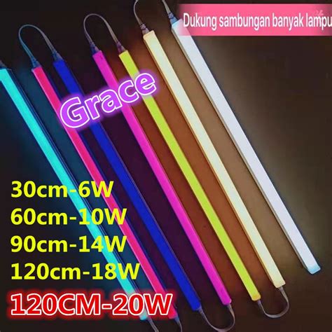 Jual Lampu Tl Neon T Led W W W W Cm Tube Warna Warni