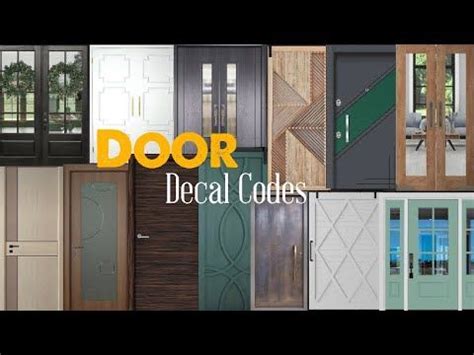 Roblox Door Decal Codes Youtube Front Door Decal House Front Door