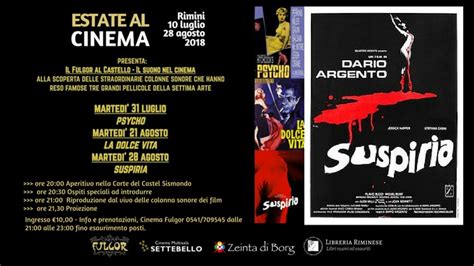 Fulgor Al Castello Il Suono Nel Cinema Presenta Suspiria Di Dario