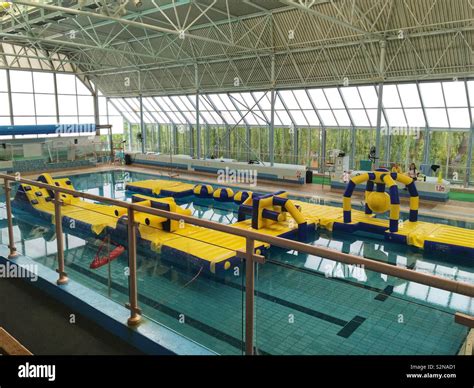 Inflatables Fun A Floating Assault Course At River Park Leisure Centre