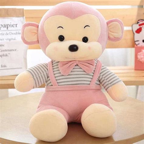 Buy Monkey Soft Plush Stuffed Animal Toy For Kids 60 Cm Green Pink