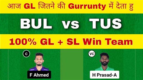 BUL Vs TUS Dream11 Team BUL Vs TUS Dream11 Prediction BUL Vs TUS