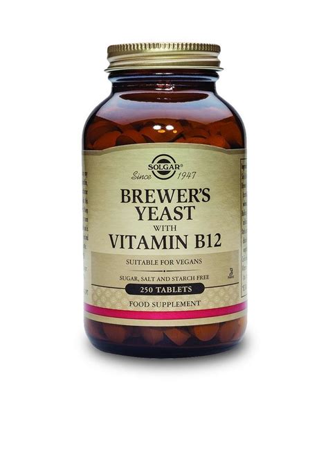 Solgar Brewer S Yeast 7 ½ Grains With Vitamin B 12 250 Tablets Rich Source Of Amino Acids B