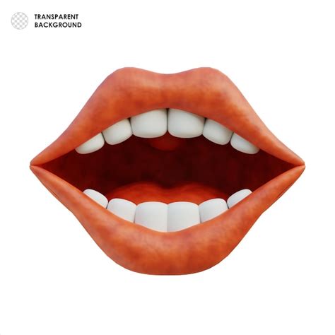 Premium Psd Open Human Mouth With Teeth 3d Model