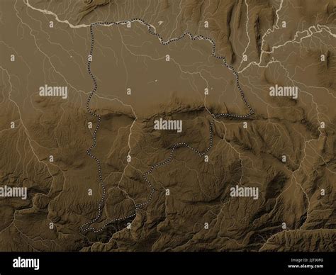 Balkh Province Of Afghanistan Elevation Map Colored In Sepia Tones