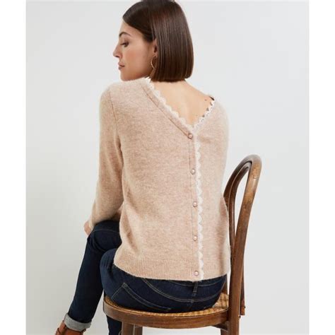 Grain De Malice Gilet Pull 2 En 1 Femme Beige Cdiscount Prêt à Porter