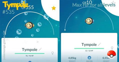 Tympole Max Hp For All Levels Pokemon Go